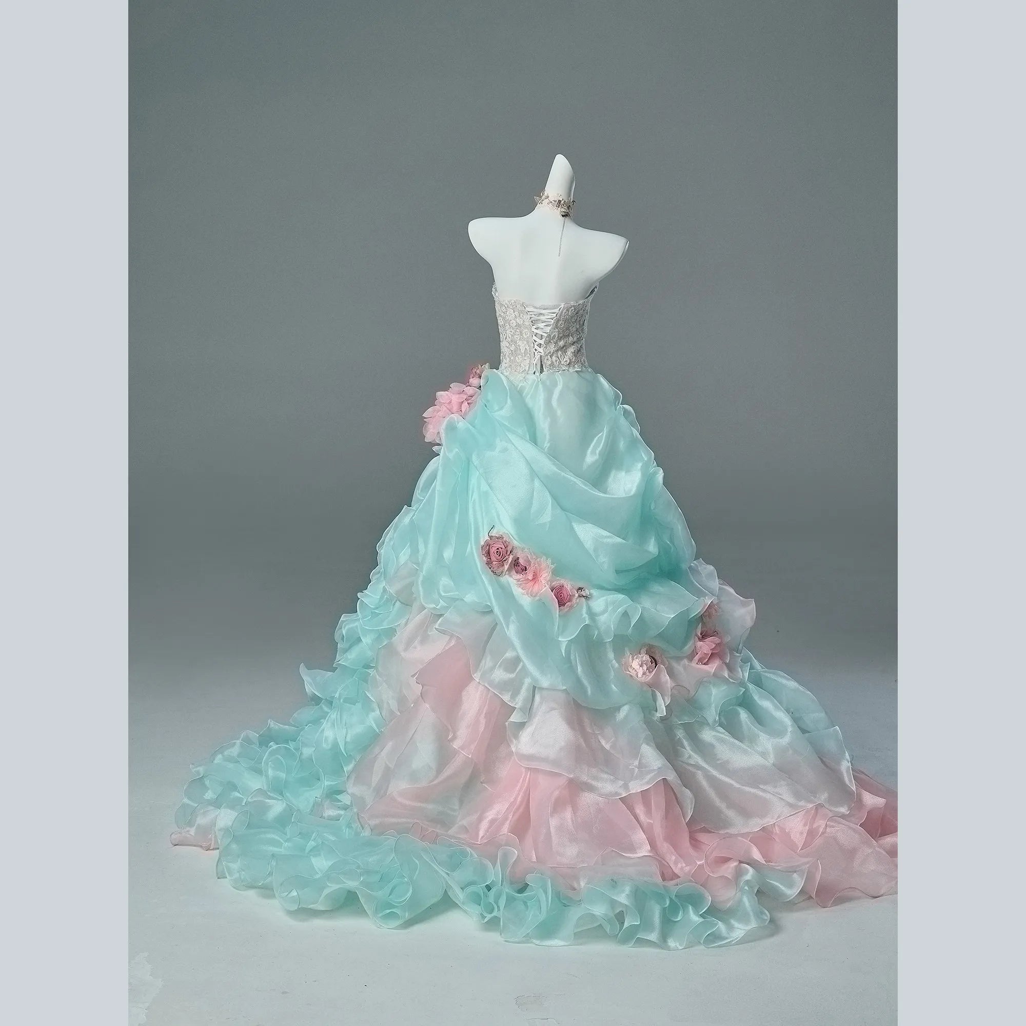 Cross Queen | "Bright Flower Sea" 2026 New Birthday Fishbone Gradient Vintage. Adult Ceremony Dress