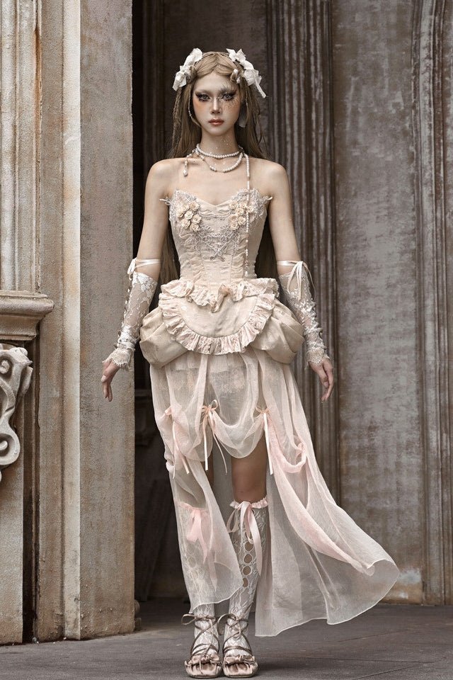 Broken Ballet Vintage Rococo Court Gown - LolitaEraTopSBroken Ballet Vintage Rococo Court Gown