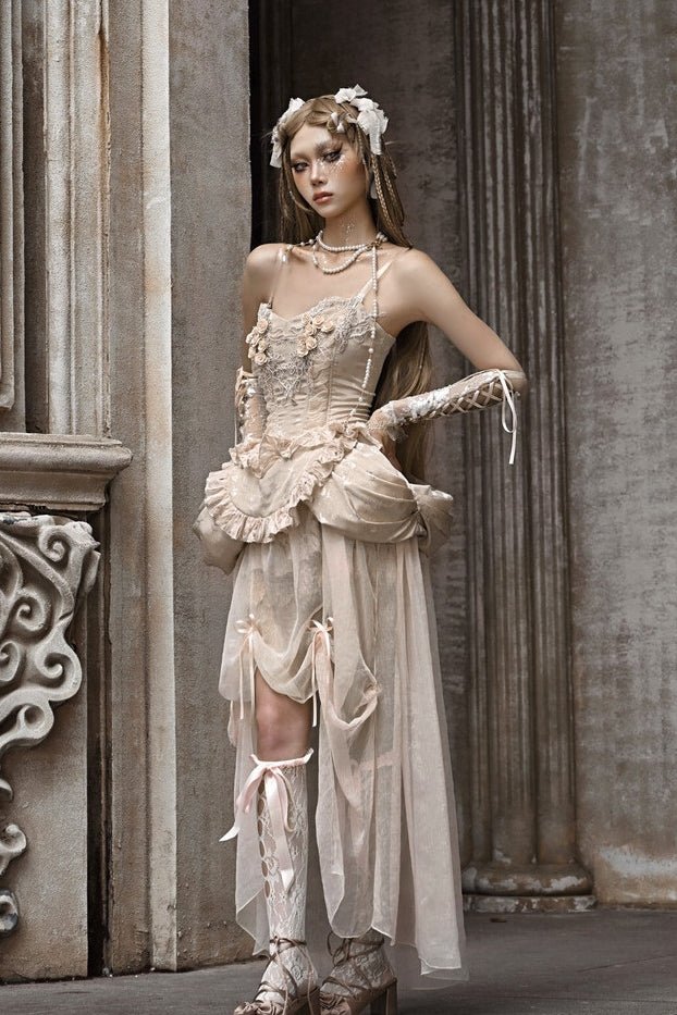 Broken Ballet Vintage Rococo Court Gown LE1205 - LolitaEraTopSBroken Ballet Vintage Rococo Court Gown LE1205