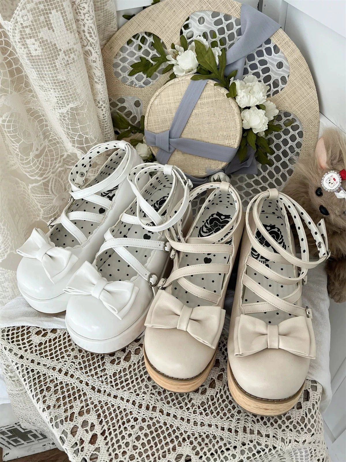 Brown‑Tone Tarta Tower Lolita Round‑Toe Chunky Platform Shoes - LolitaEra