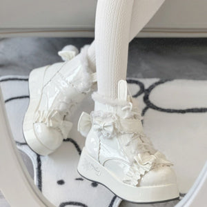 Bunny Tail · Lolita Fleece - lined Snow Boots 1302 - LolitaEraWhite34Bunny Tail · Lolita Fleece - lined Snow Boots 1302