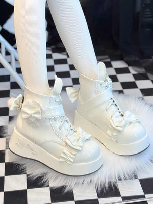 Bunny Tail · Lolita Snow Boots 1303 - LolitaEraWhite34Bunny Tail · Lolita Snow Boots 1303