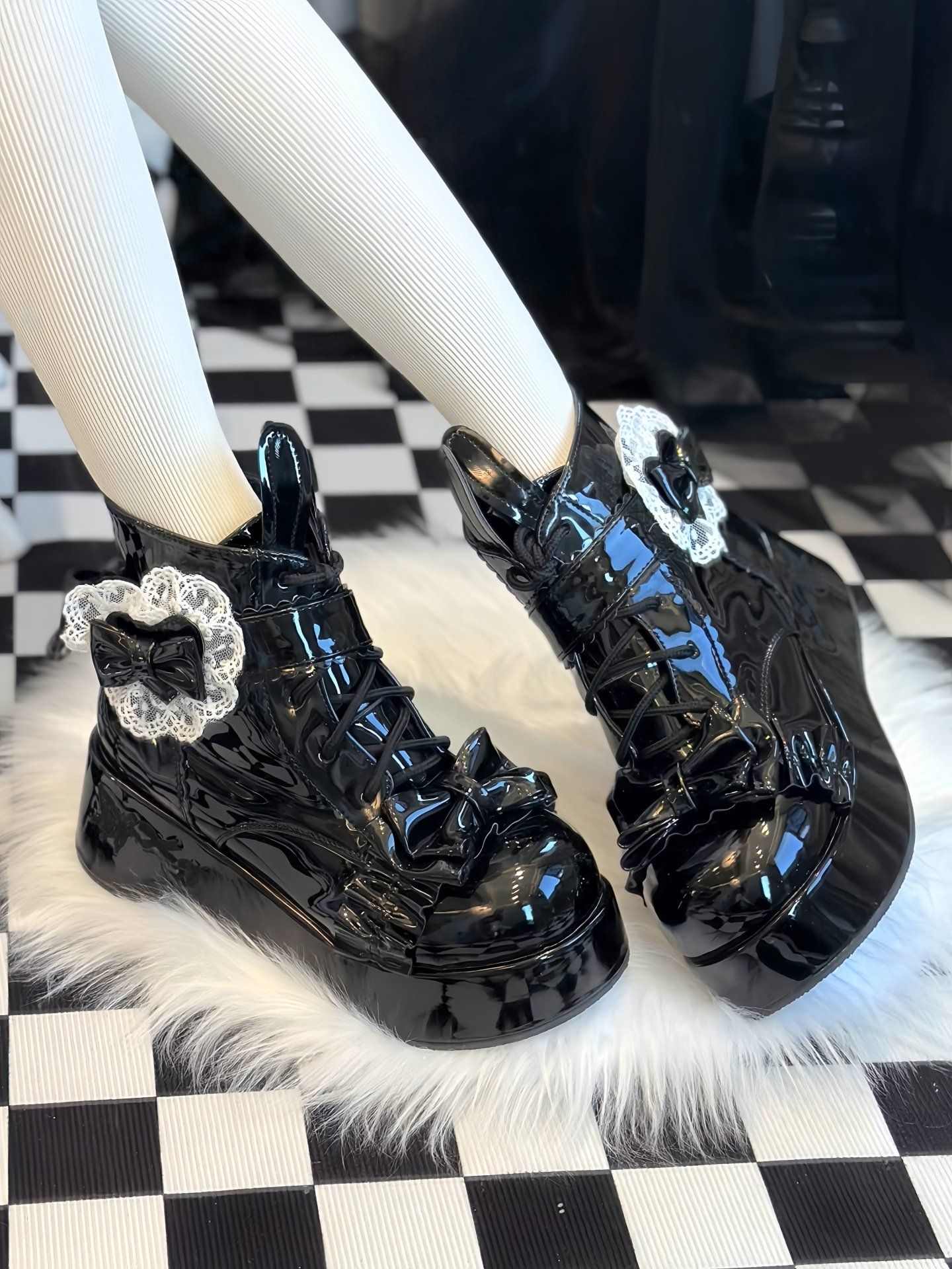 Bunny Tail · Lolita Snow Boots 1303 - LolitaEraBlack Set34Bunny Tail · Lolita Snow Boots 1303