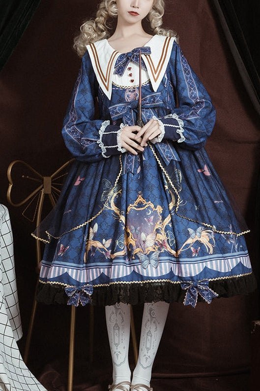 Butterfly Flutter Lolita OP Dress - LolitaEra