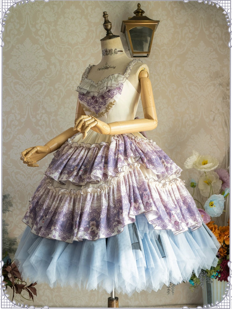 Berry Pie Lolita Print Long / Short JSK Dress