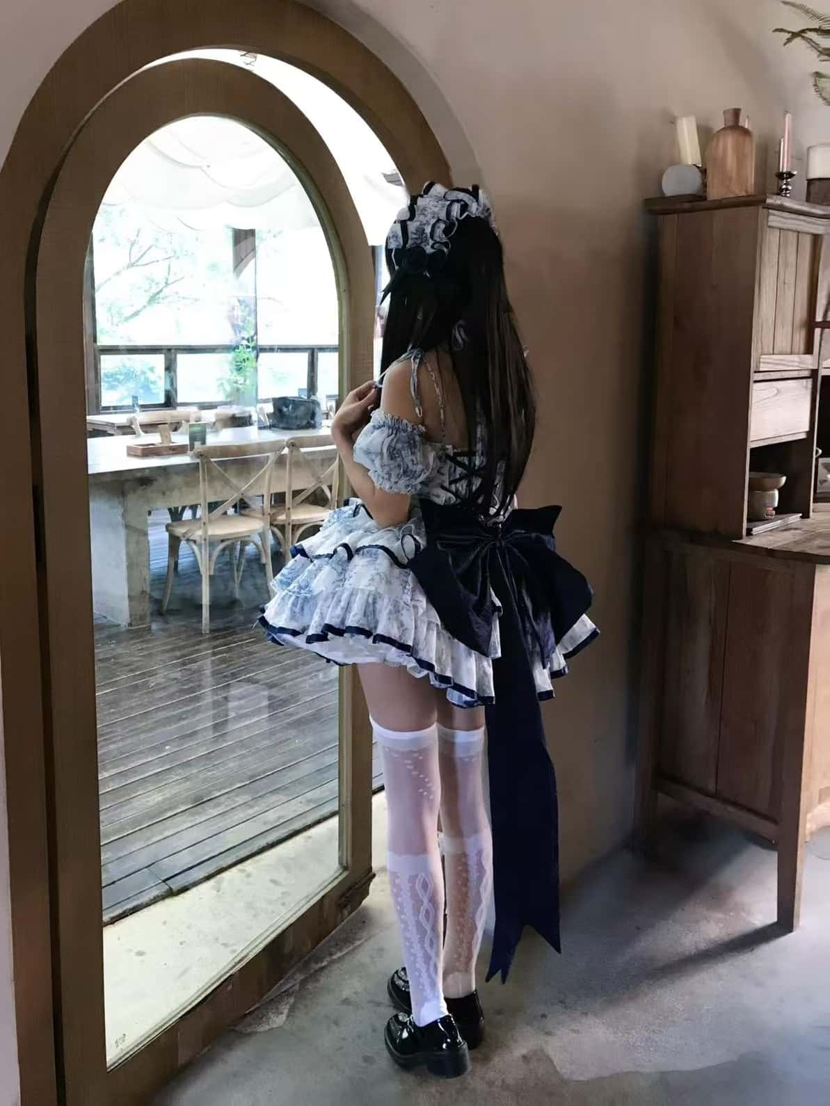 Rainy Celadon Lolita Boned Corset Dress