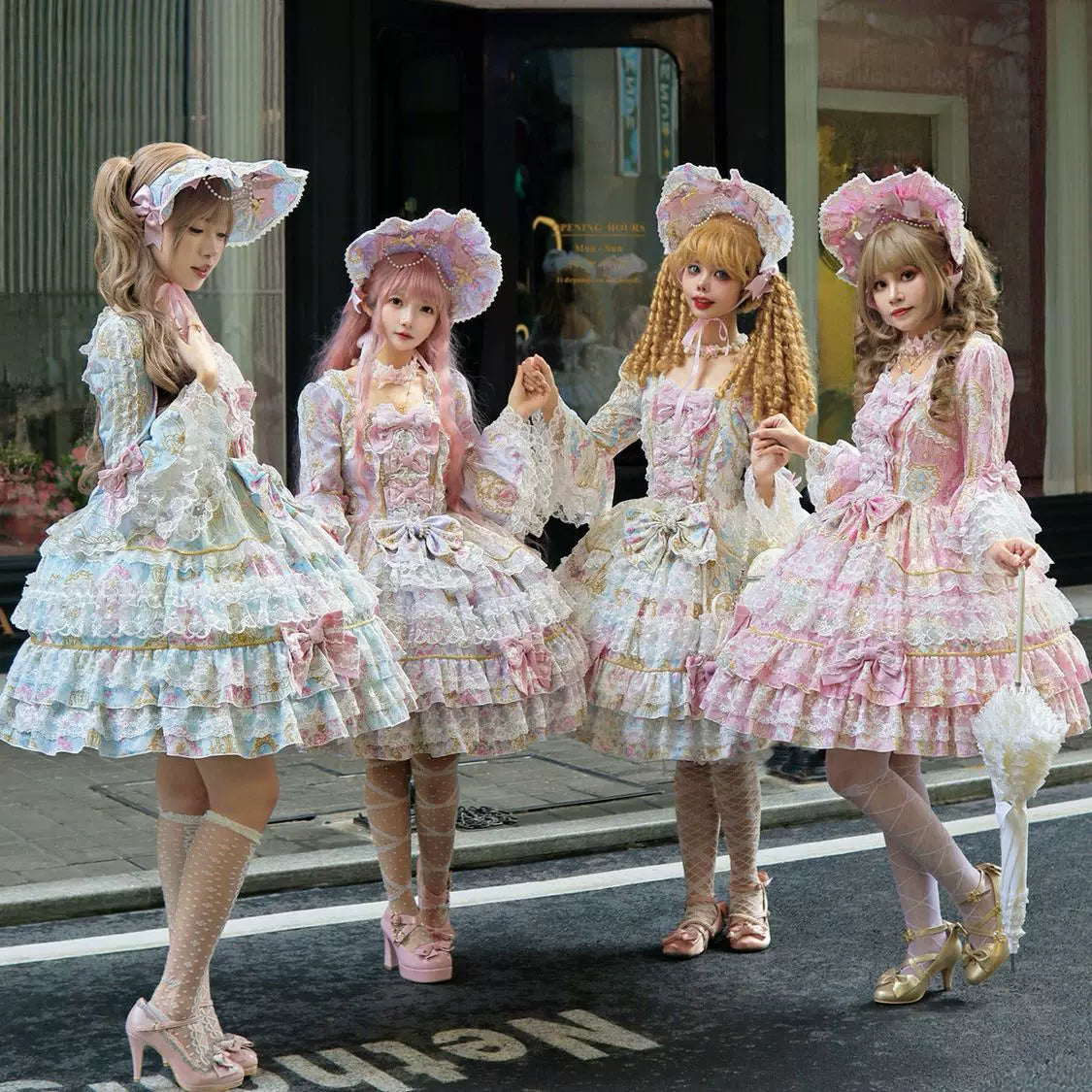 Genuine design cute long-sleeve, dress, Lolita style, Lolita OP