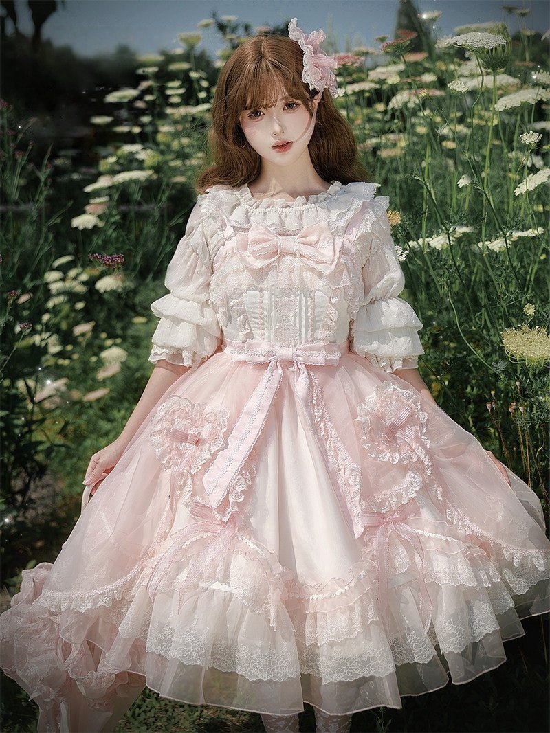 Candy Flavor Sweet Cute Lolita OP/JSK - LolitaEraPink JSKSCandy Flavor Sweet Cute Lolita OP/JSK