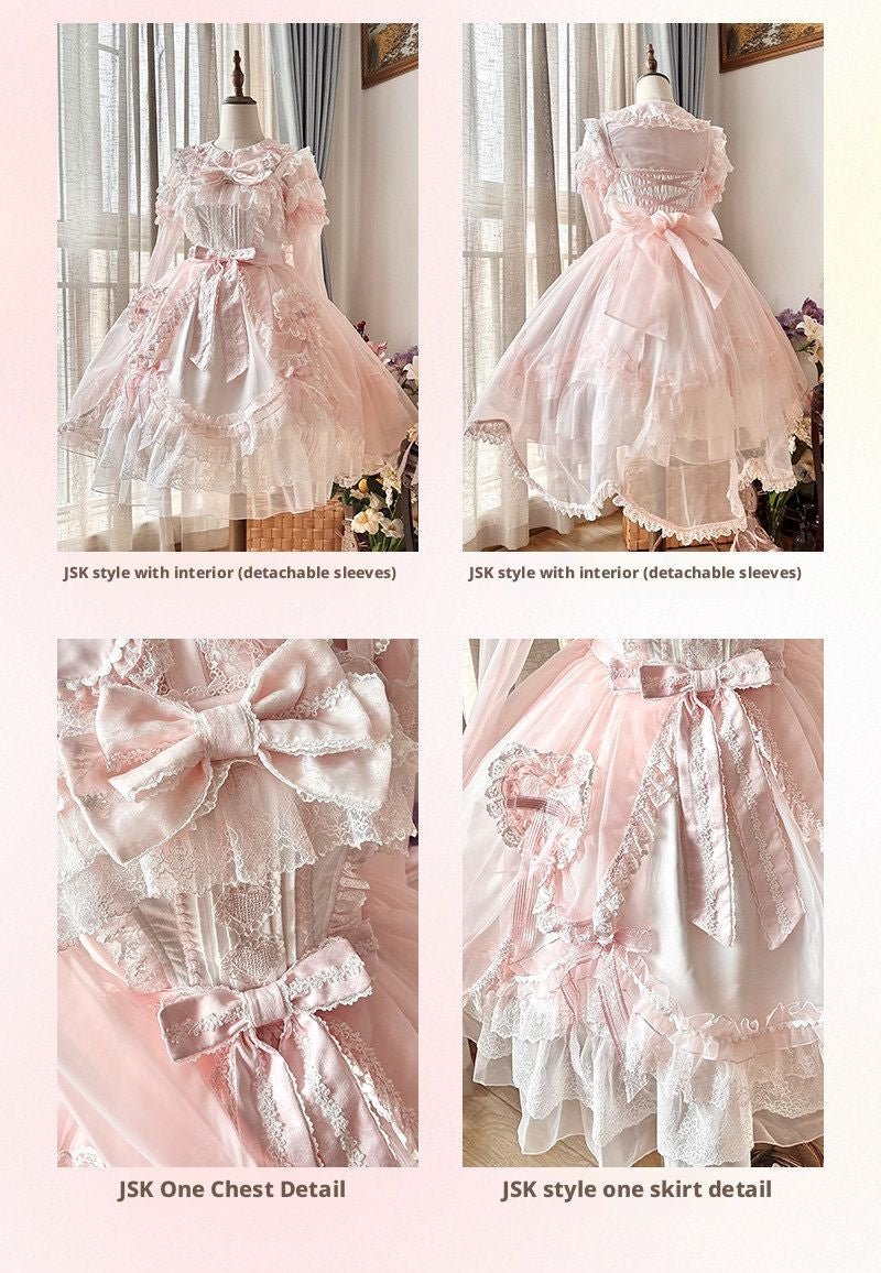 Candy Flavor Sweet Cute Lolita OP/JSK - LolitaEraPink JSKSCandy Flavor Sweet Cute Lolita OP/JSK