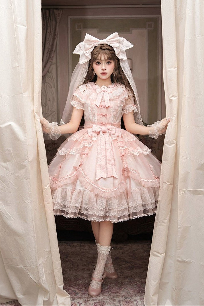 Candy Flavor Sweet Cute Lolita OP/JSK - LolitaEraPink JSKSCandy Flavor Sweet Cute Lolita OP/JSK