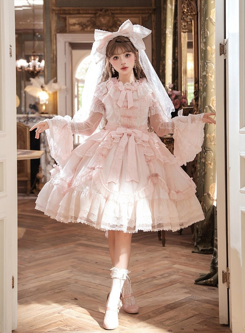 Candy Flavor Sweet Cute Lolita OP/JSK - LolitaEraPink JSKSCandy Flavor Sweet Cute Lolita OP/JSK
