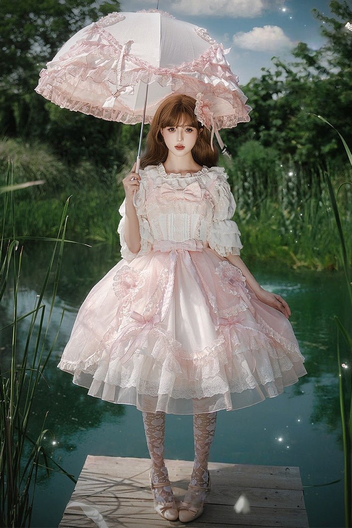 Candy Flavor Sweet Cute Lolita OP/JSK - LolitaEraPink JSKSCandy Flavor Sweet Cute Lolita OP/JSK