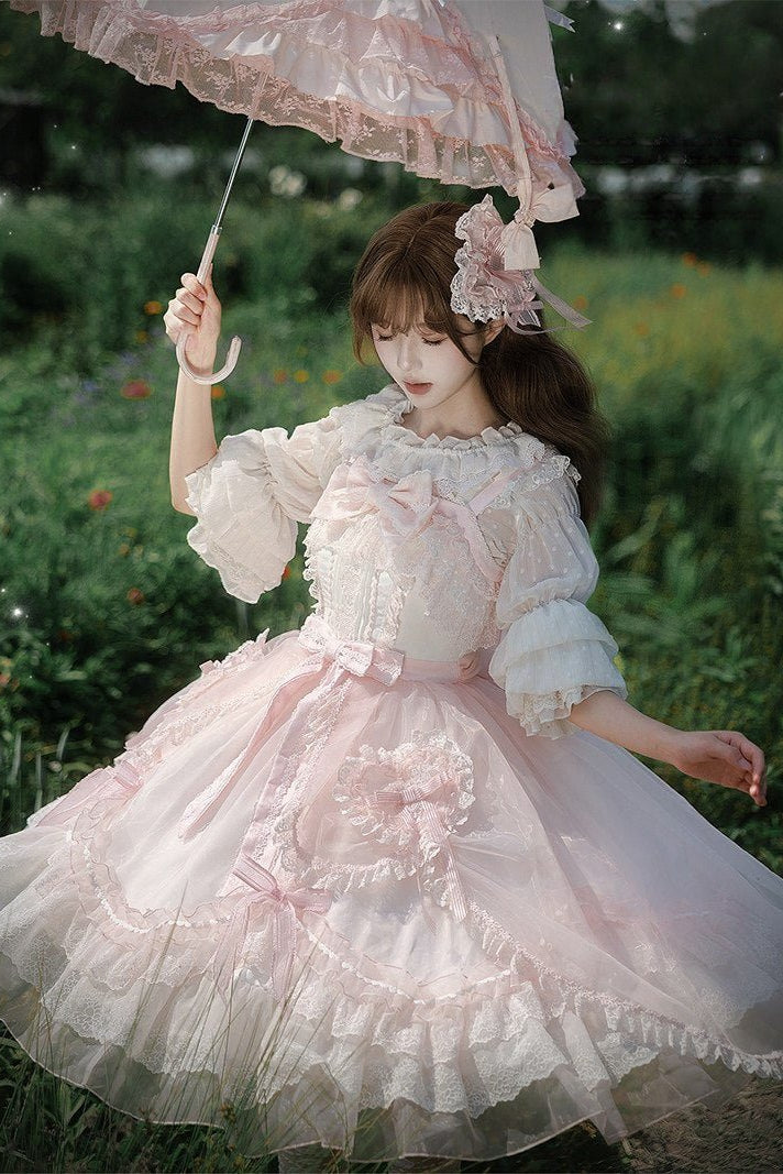 Candy Flavor Sweet Cute Lolita OP/JSK - LolitaEraPink JSKSCandy Flavor Sweet Cute Lolita OP/JSK