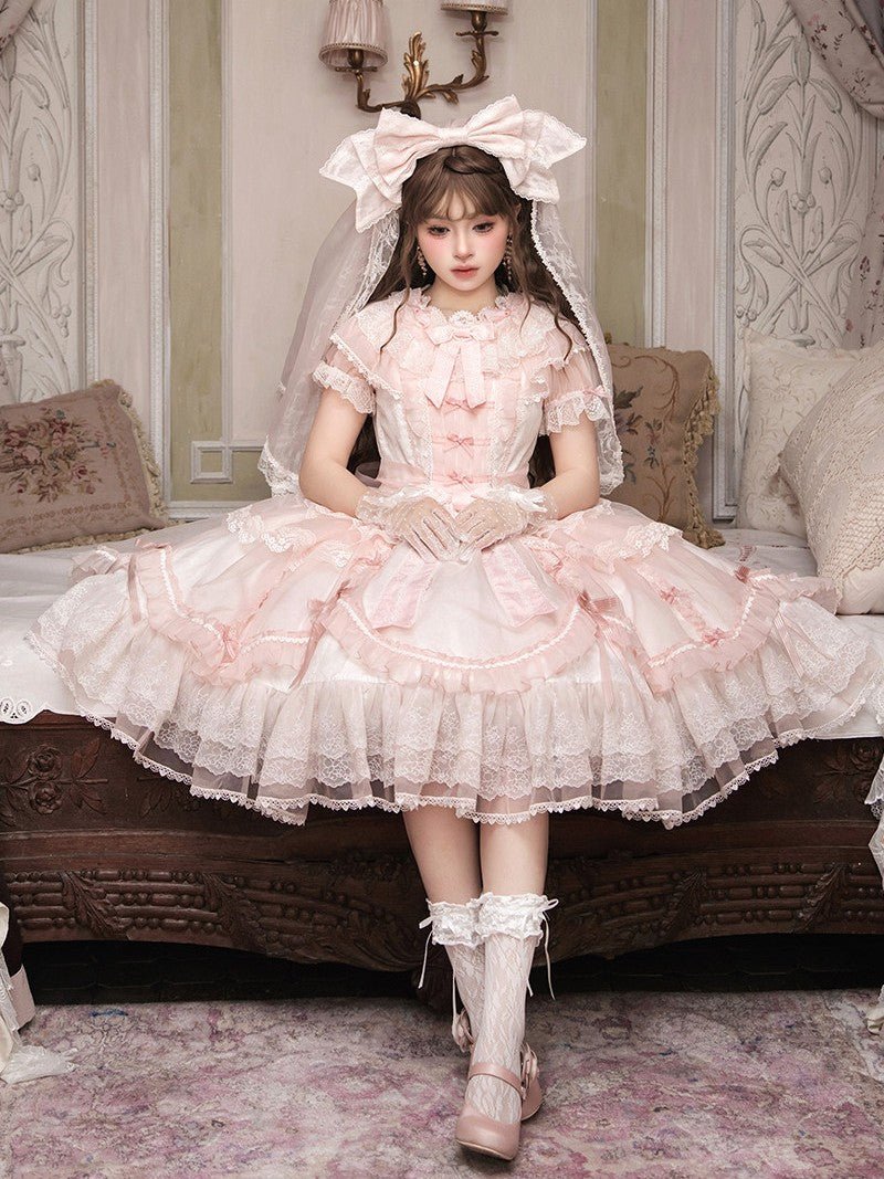 Candy Flavor Sweet Cute Lolita OP/JSK - LolitaEraPink JSKSCandy Flavor Sweet Cute Lolita OP/JSK
