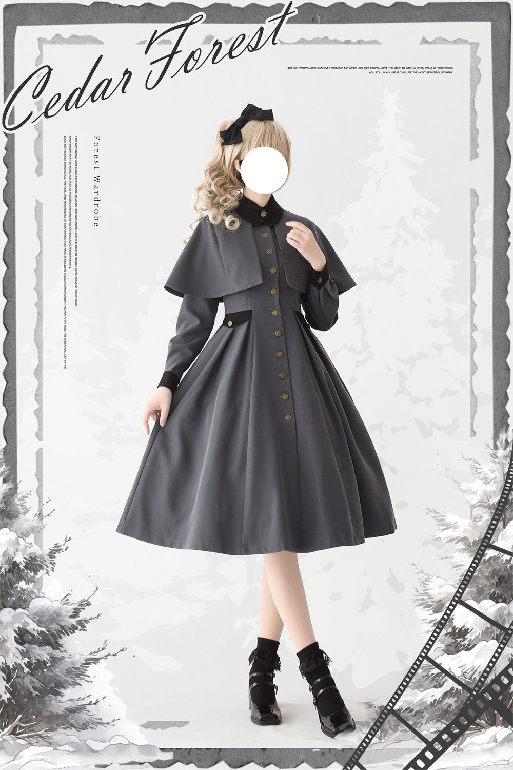 Cedar Forest Classic Vintage Lolita Set 1248 - LolitaEraBlackSCedar Forest Classic Vintage Lolita Set 1248
