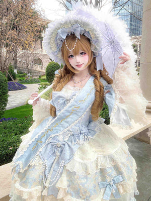Chloris' Kiss Heavy - Embellished Lolita Dress - LolitaEraOP+TrainSChloris' Kiss Heavy - Embellished Lolita Dress