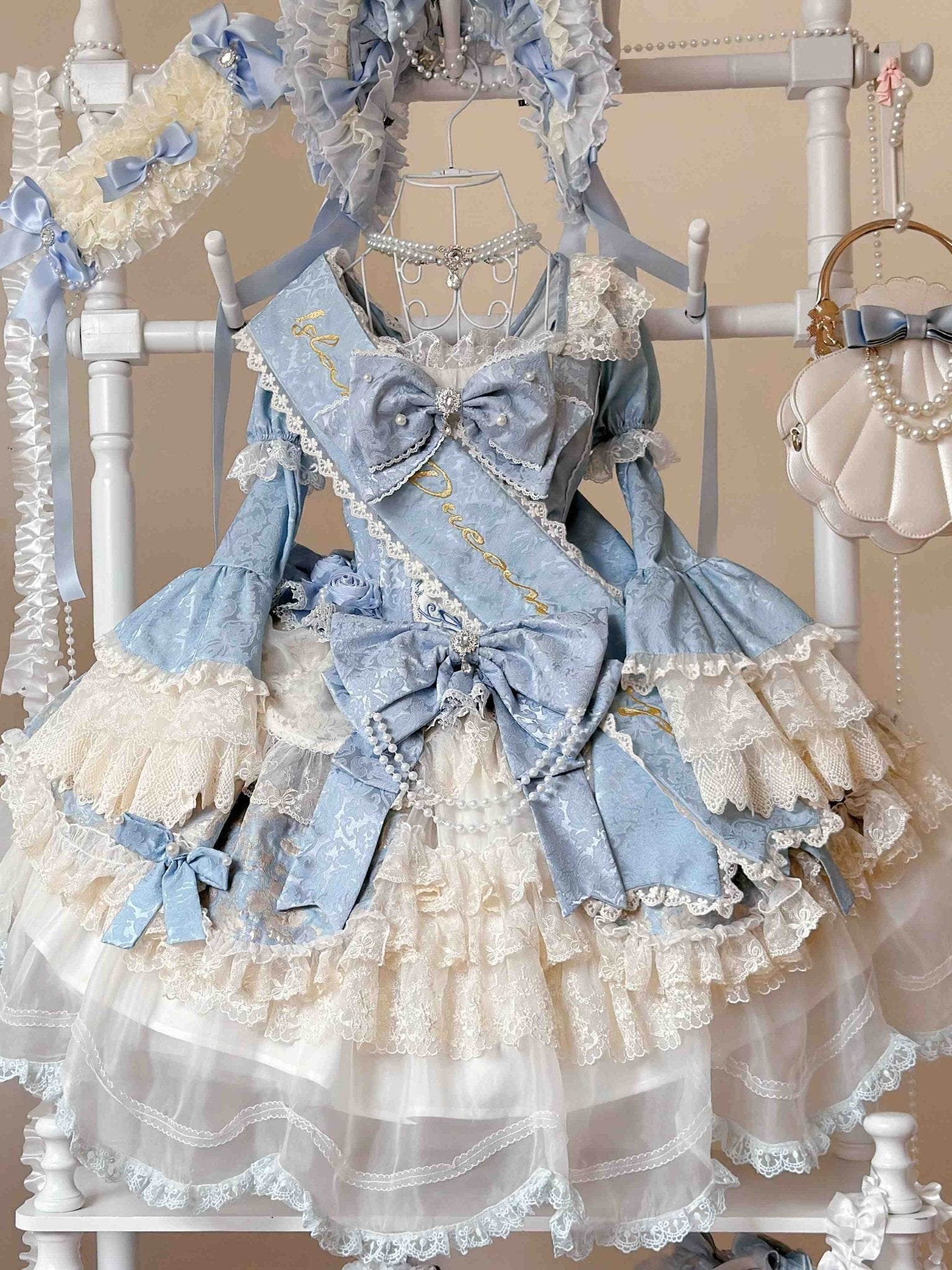 Chloris' Kiss Heavy - Embellished Lolita Dress - LolitaEraFull SetSChloris' Kiss Heavy - Embellished Lolita Dress