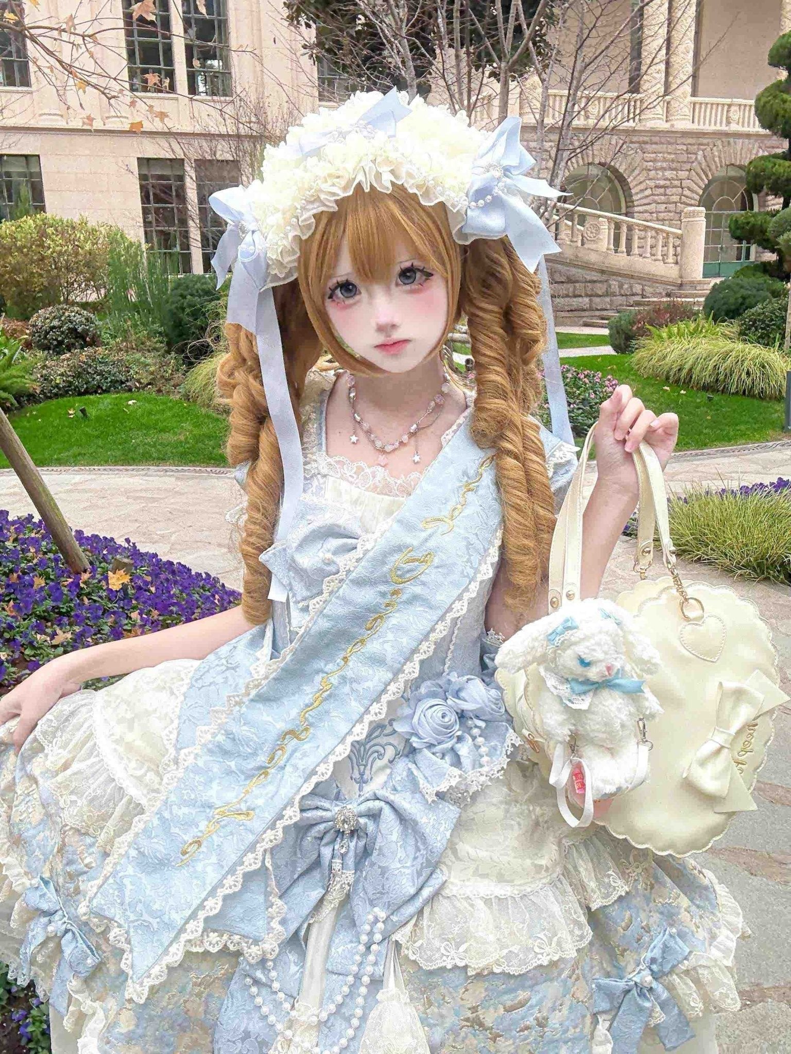Chloris' Kiss Heavy - Embellished Lolita Dress - LolitaEraOP+TrainSChloris' Kiss Heavy - Embellished Lolita Dress