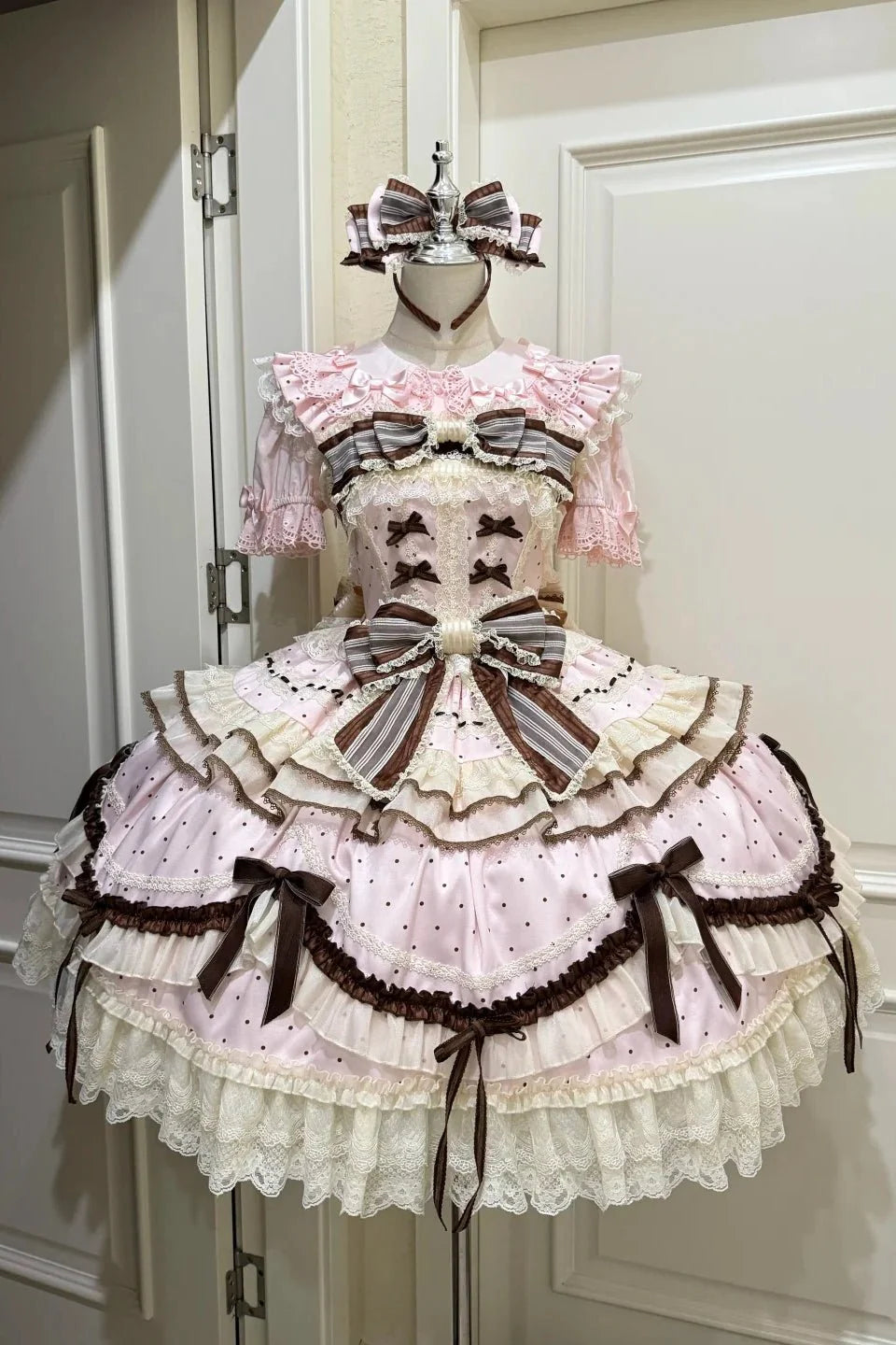 Chocolate Tart · Lolita JSK Dress LE1184 - LolitaEraPink JSKSChocolate Tart · Lolita JSK Dress LE1184