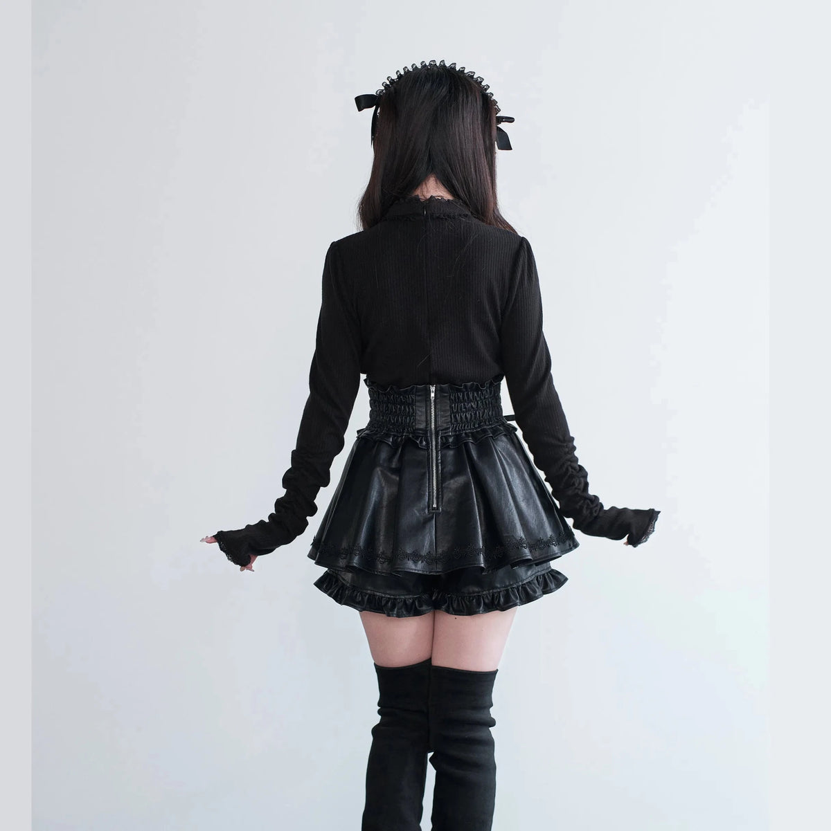 Choker Mass Produced Japanese Style Subculture Top & Skirt Set - LolitaEra