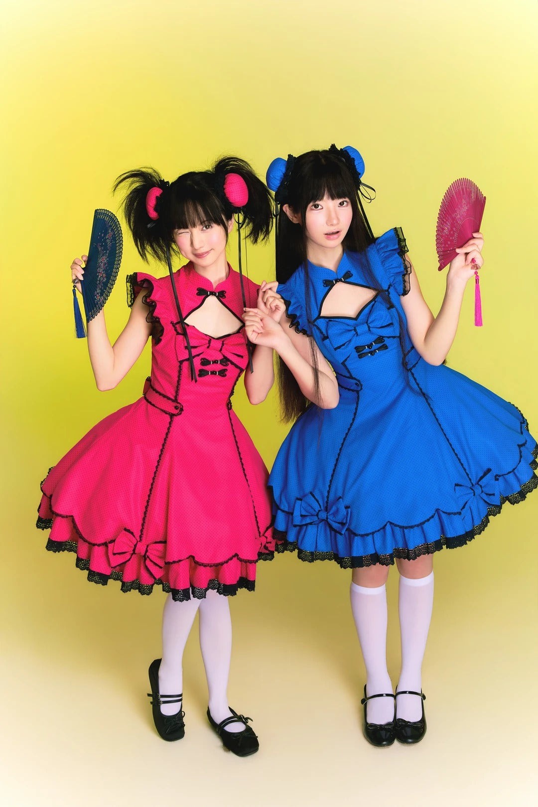 Cinnabar Decree Y2K J-Style Lolita Pitaya Red & Klein Blue JSK Dress - LolitaEra