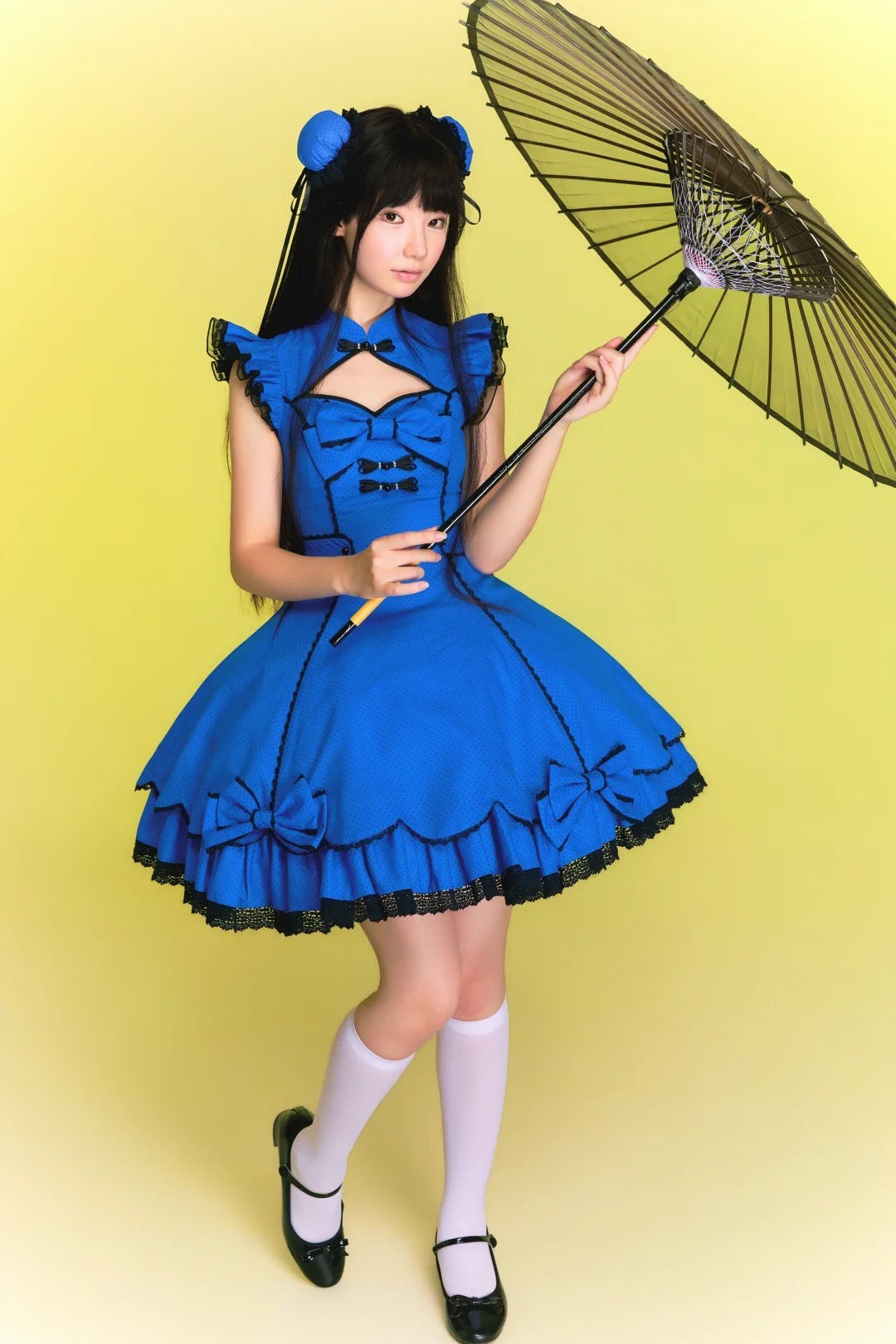 Cinnabar Decree Y2K J-Style Lolita Pitaya Red & Klein Blue JSK Dress - LolitaEra