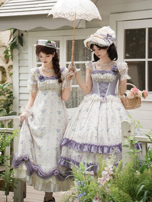 Classic Empire Waist OP Dress - LolitaEraFour - Piece JSK SetSClassic Empire Waist OP Dress