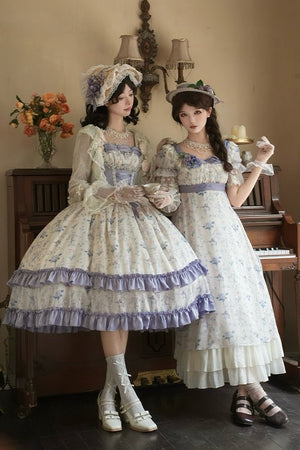 Classic Empire Waist OP Dress - LolitaEraFour - Piece JSK SetSClassic Empire Waist OP Dress