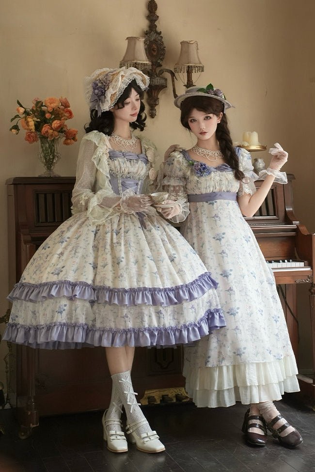 Classic Empire Waist OP Dress - LolitaEraFour - Piece JSK SetSClassic Empire Waist OP Dress