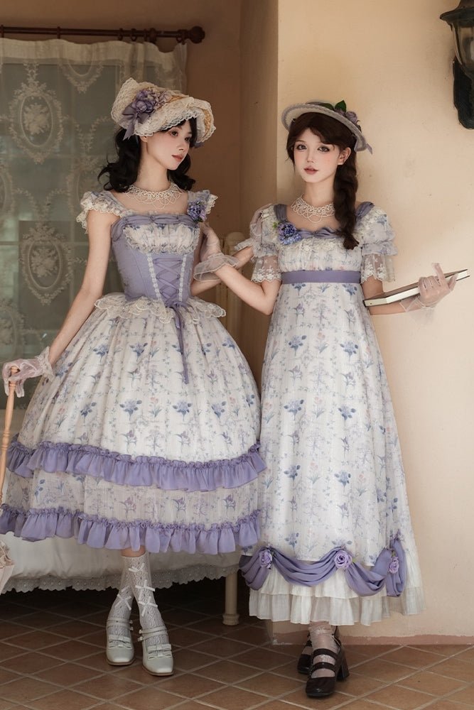 Classic Empire Waist OP Dress - LolitaEraFour - Piece JSK SetSClassic Empire Waist OP Dress