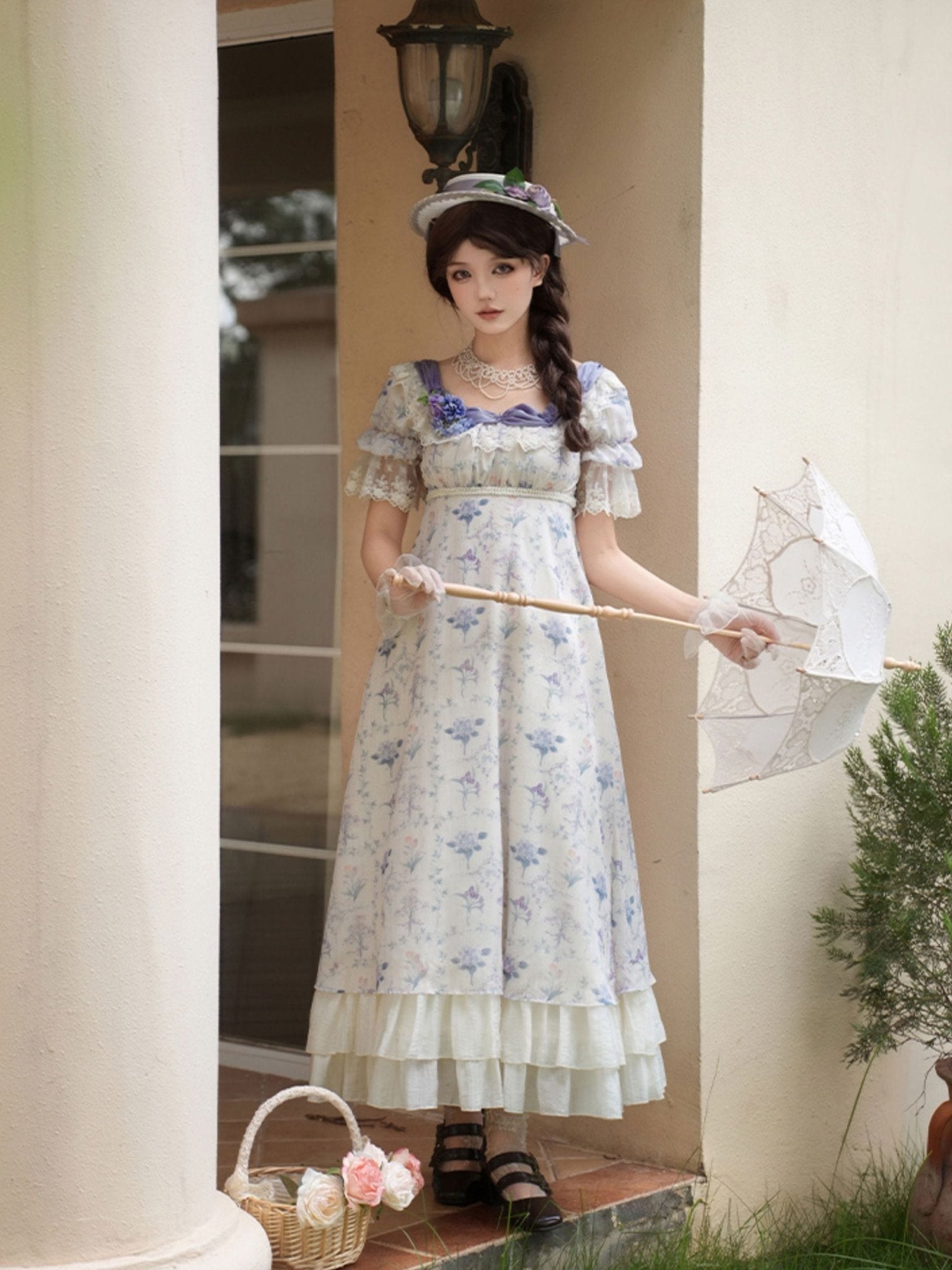 Classic Empire Waist OP Dress - LolitaEraFour - Piece JSK SetSClassic Empire Waist OP Dress