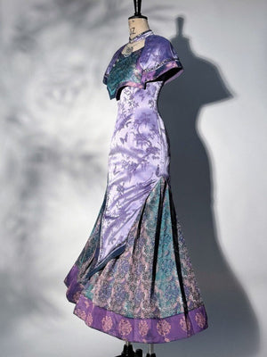 Cloudy Purple National Style Mamian Skirt - LolitaEraCloudy Purple DressXSCloudy Purple National Style Mamian Skirt