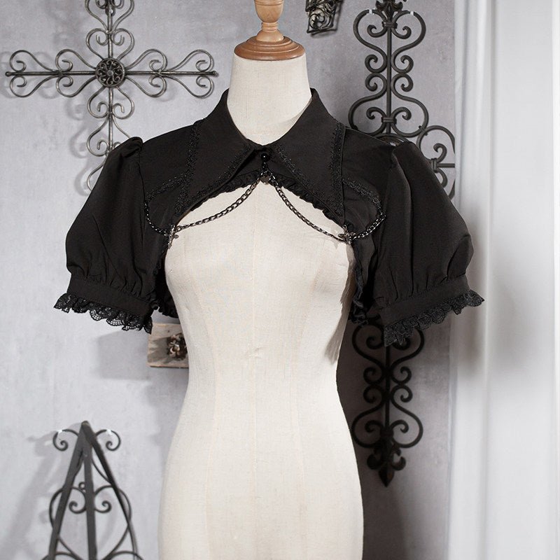 Contract Cross Gothic Black & White JSK - LolitaEraBlack JSKSContract Cross Gothic Black & White JSK