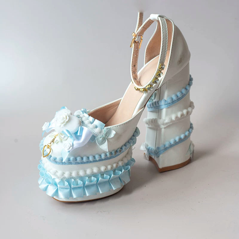 [Creamy Dopamine] Hexagram Lolita Sweet Spicy Girl Y2K Sky-High Heel Rotating Tiger Lo