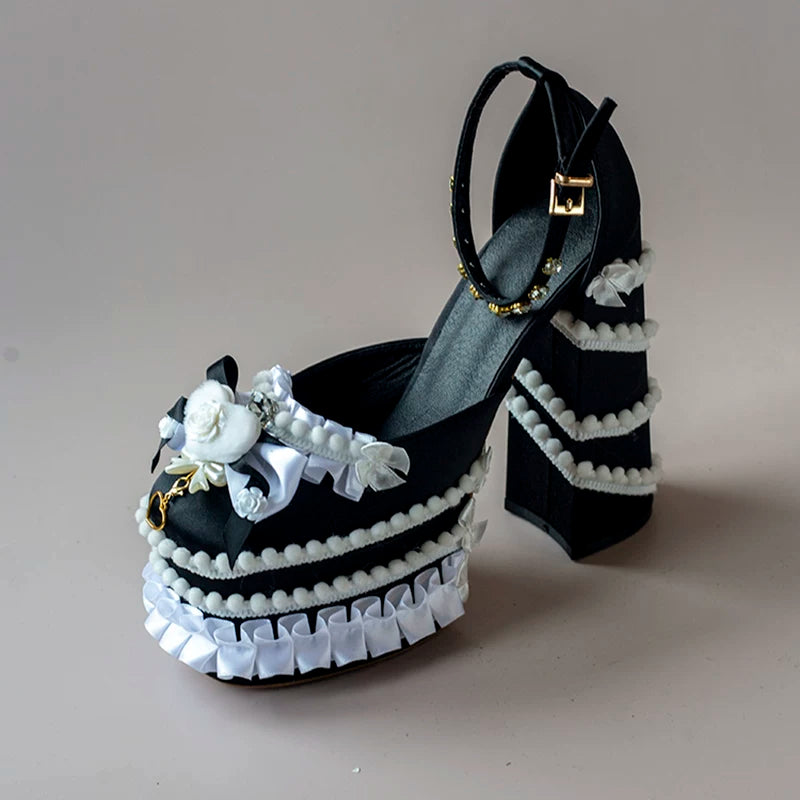 [Creamy Dopamine] Hexagram Lolita Sweet Spicy Girl Y2K Sky-High Heel Rotating Tiger Lo