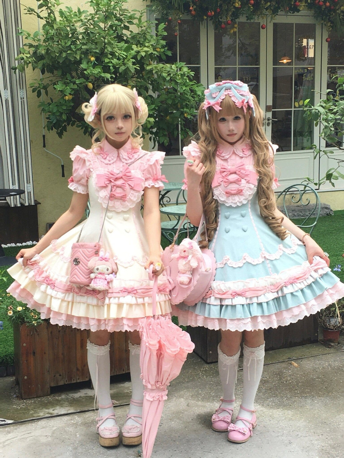 Cream Fondant Sweet Pink Retro 6-Panel Cut Original Lolita JSK - LolitaEra