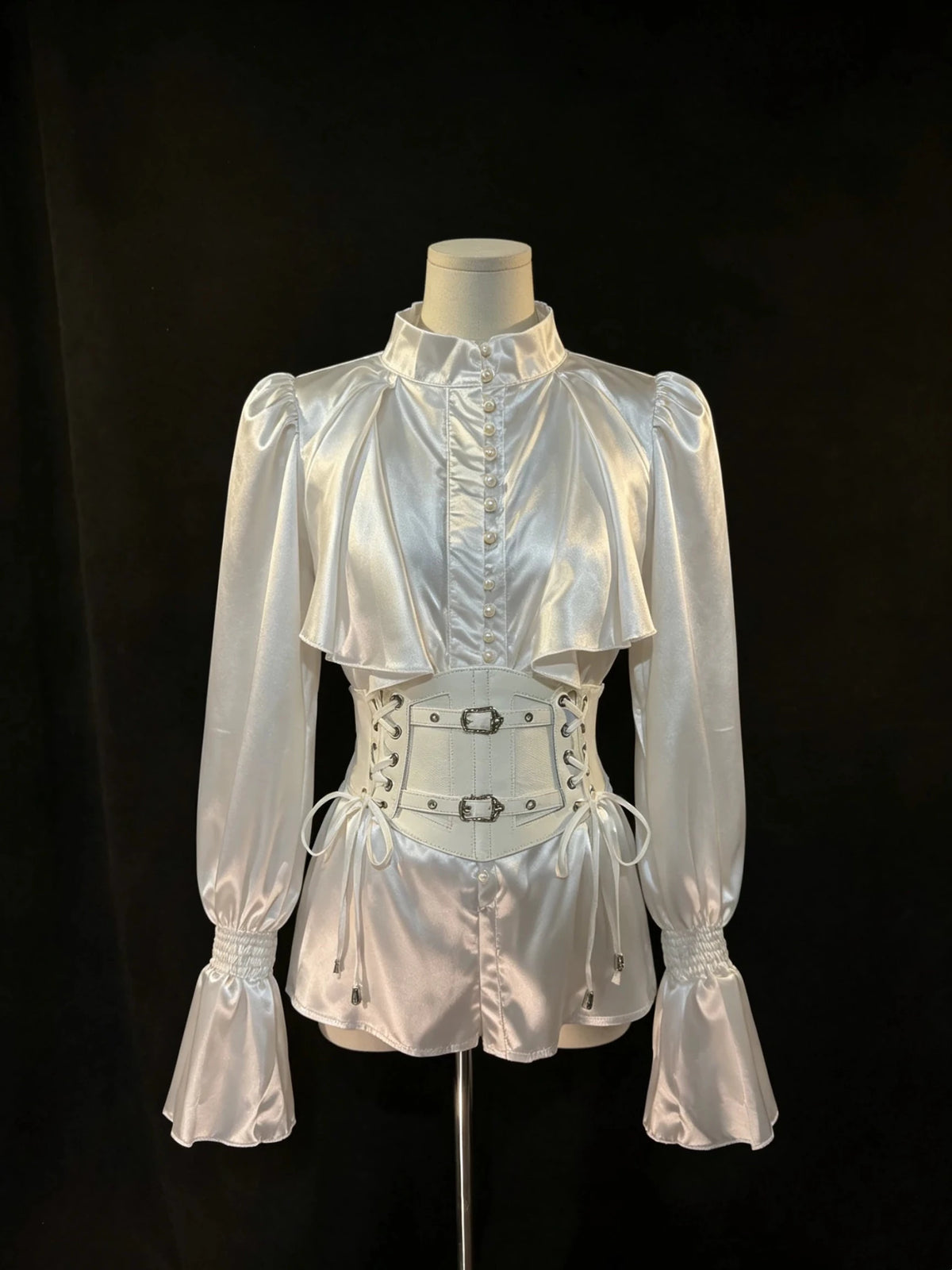 Crimson Coronation Dark Gothic Prince Lolita Shawl and Shirt Set - LolitaEra