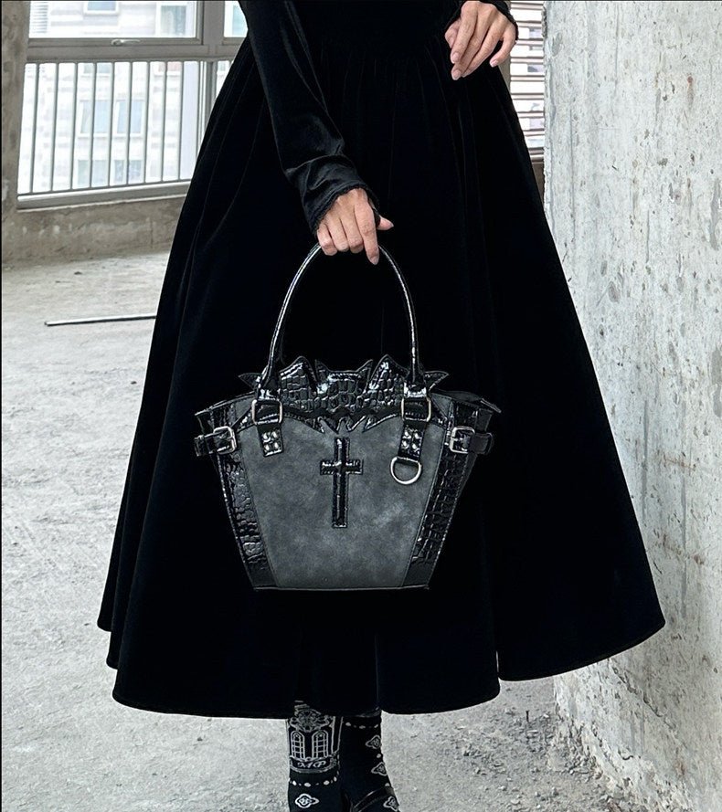 Cross Bat Gothic Subculture Lolita Handbag - LolitaEraBlack SetCross Bat Gothic Subculture Lolita Handbag