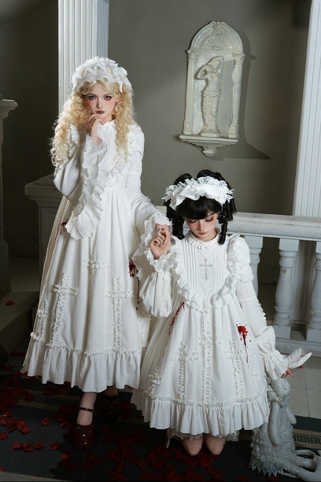 Cross Doll Gothic Lolita OP Dress Set LE1193 - LolitaEraShort OP SetSCross Doll Gothic Lolita OP Dress Set LE1193