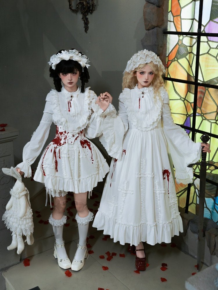 Cross Doll Gothic Lolita OP Dress Set LE1193 - LolitaEraShort OP SetSCross Doll Gothic Lolita OP Dress Set LE1193