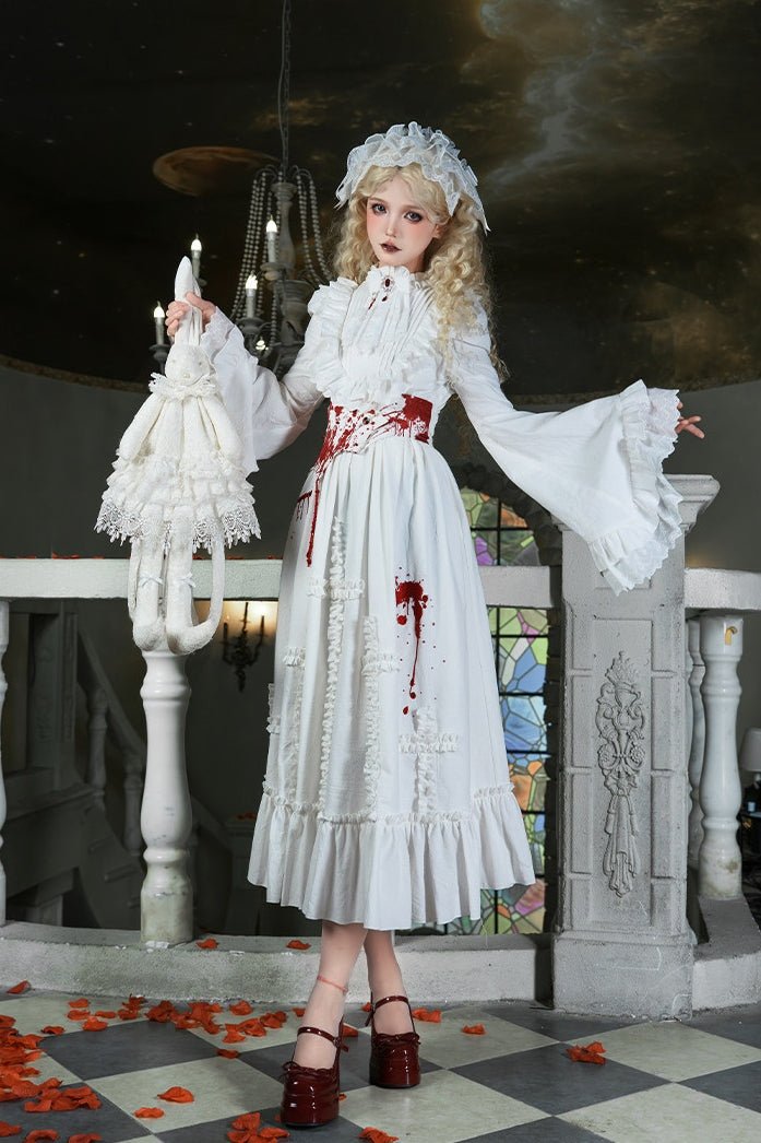 Cross Doll Gothic Lolita OP Dress Set LE1193 - LolitaEraShort OP SetSCross Doll Gothic Lolita OP Dress Set LE1193