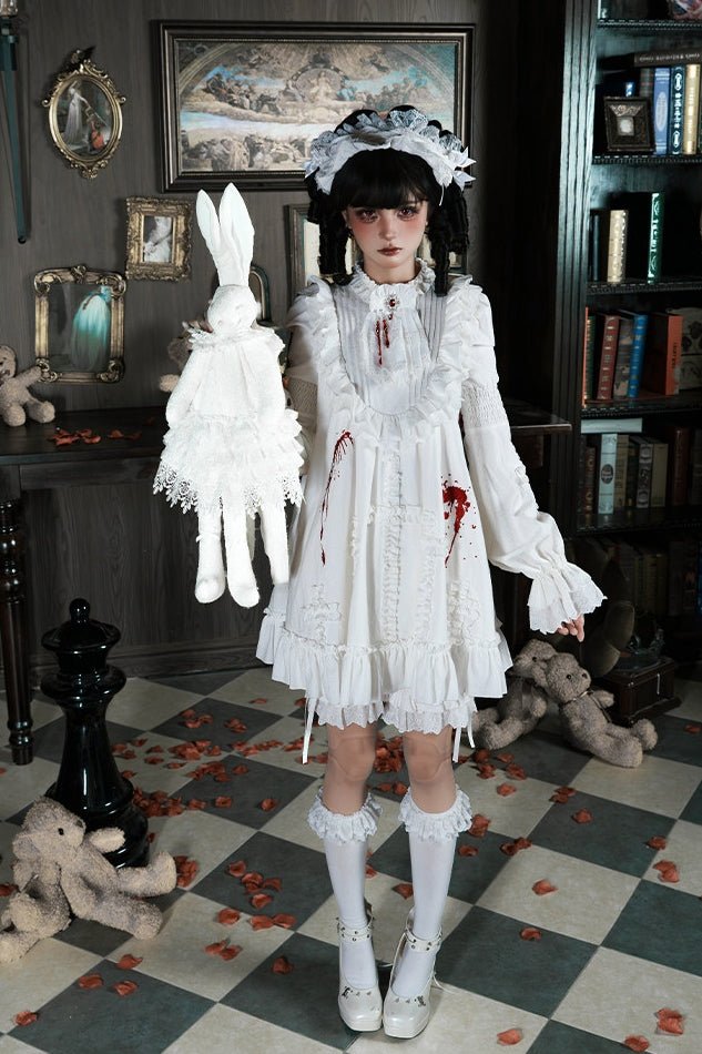 Cross Doll Gothic Lolita OP Dress Set LE1193 - LolitaEraShort OP SetSCross Doll Gothic Lolita OP Dress Set LE1193