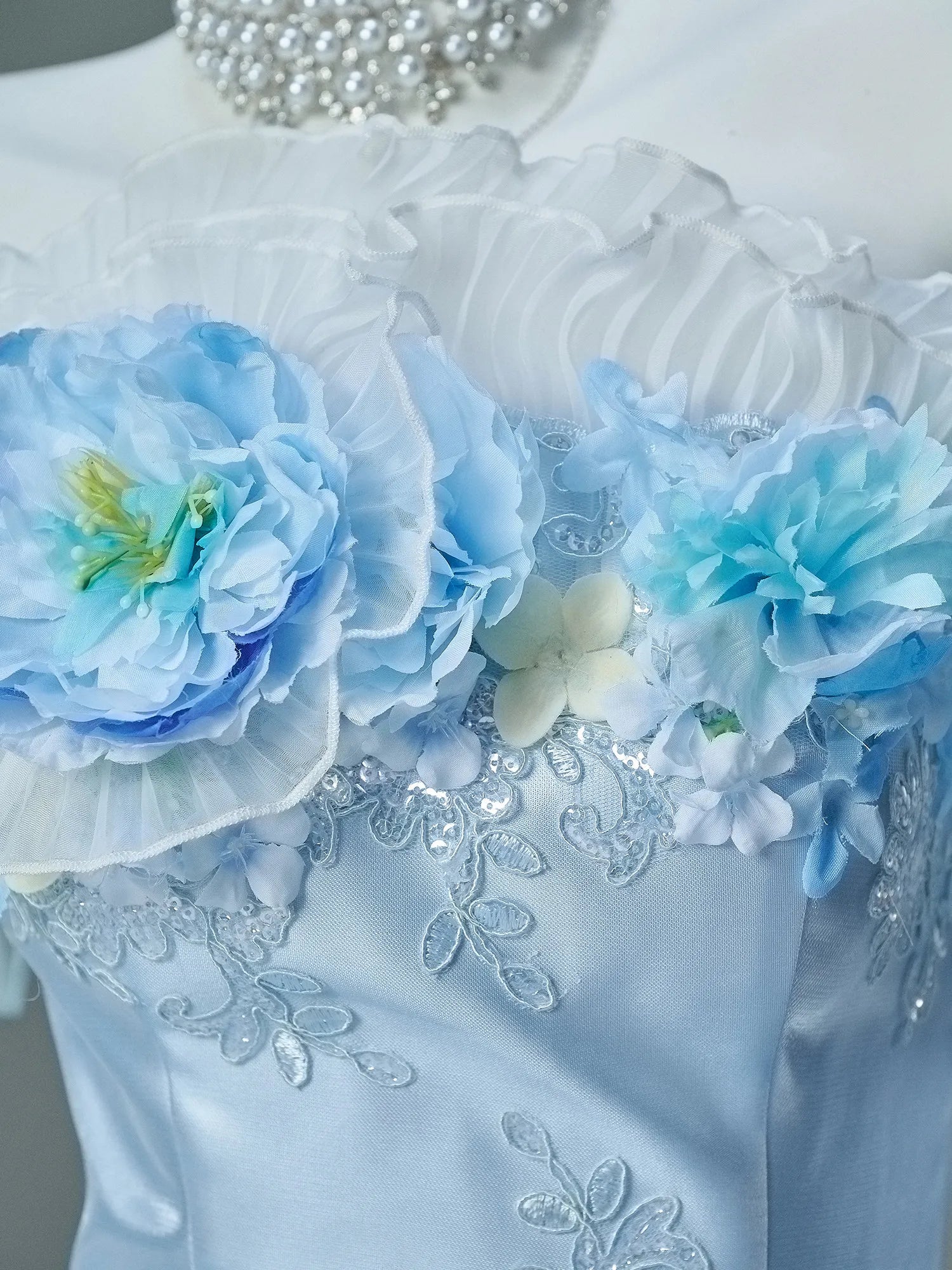 Cross Queen | "Glacier luna" 26 New Large Hem Birthday Vintage 18th Birthday Princess Adult Gown