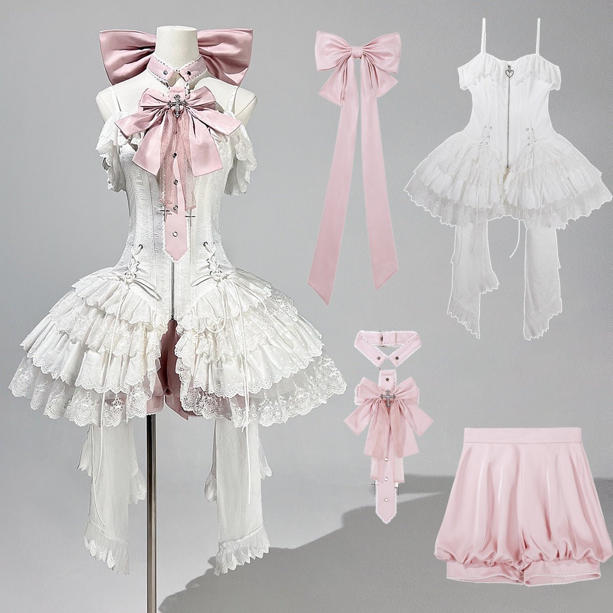 Cupid Sequence White Lolita JSK Dress Set - LolitaEra
