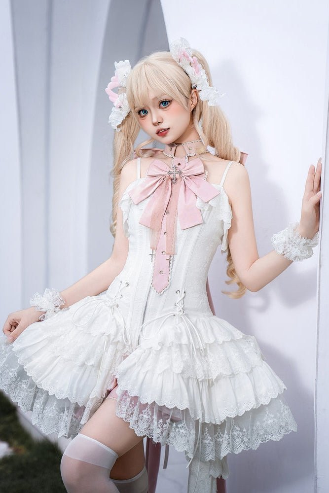 Cupid Sequence White Lolita JSK Dress Set - LolitaEra