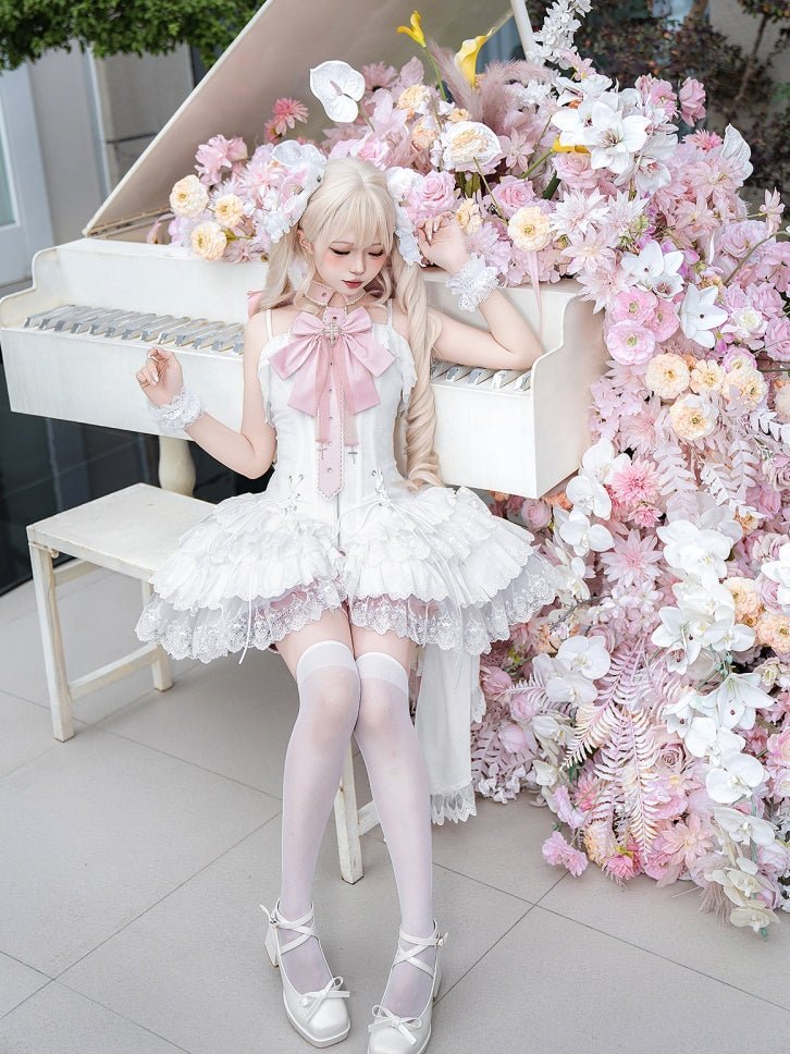 Cupid Sequence White Lolita JSK Dress Set - LolitaEra