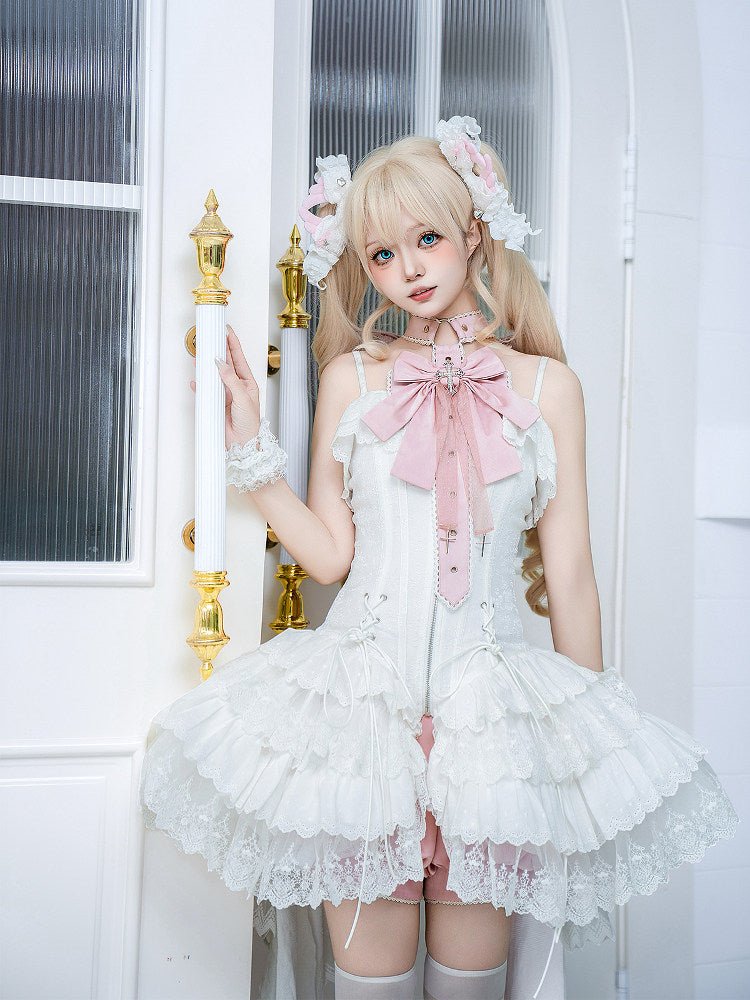 Cupid Sequence White Lolita JSK Dress Set - LolitaEra