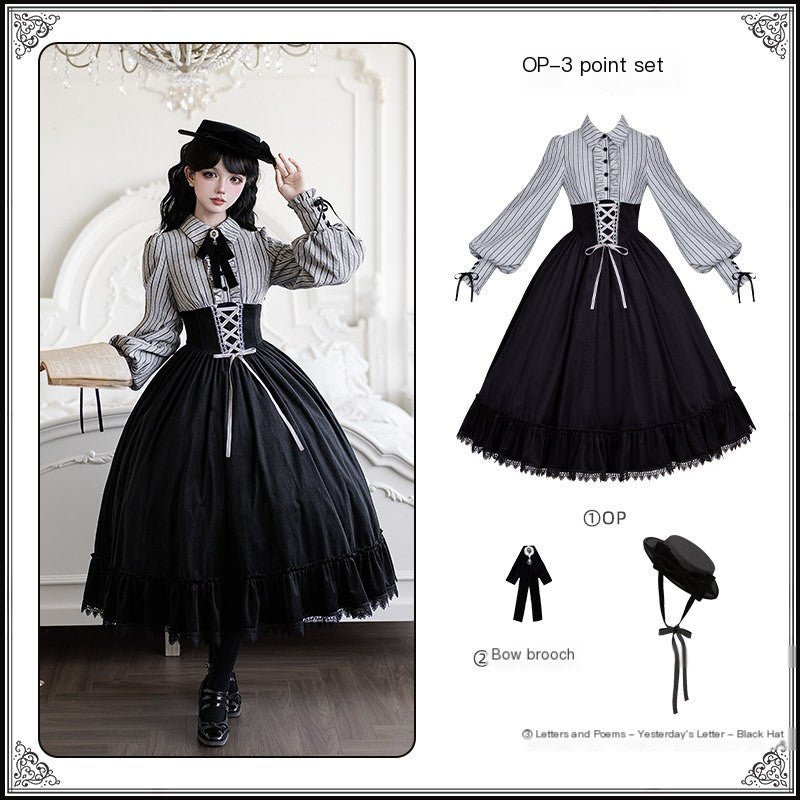 Curtain Call Classic Lolita OP/Mermaid Dress Set 1323 - LolitaEraOP Dress SetSCurtain Call Classic Lolita OP/Mermaid Dress Set 1323