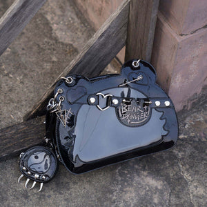 Cute Bear God Claw Patent Leather Ita Bag 1289 - LolitaEraBlack SetCute Bear God Claw Patent Leather Ita Bag 1289