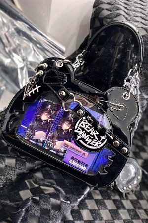 Cute Bear God Claw Patent Leather Ita Bag 1289 - LolitaEraSilverCute Bear God Claw Patent Leather Ita Bag 1289